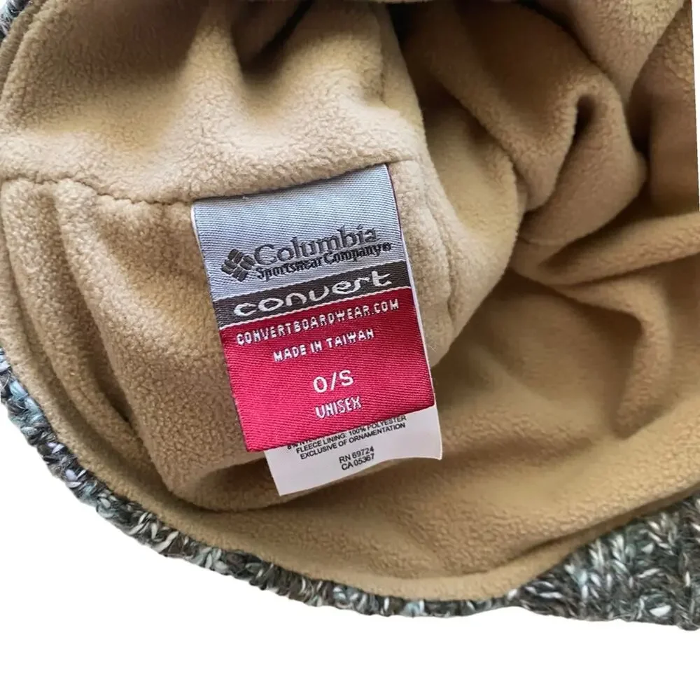 Unisex Columbia Convert Green/Gray Knitted Beenie Hat